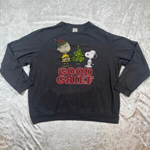 Peanuts Snoopy and Charlie Design Crew Neck Sweater 3Xl